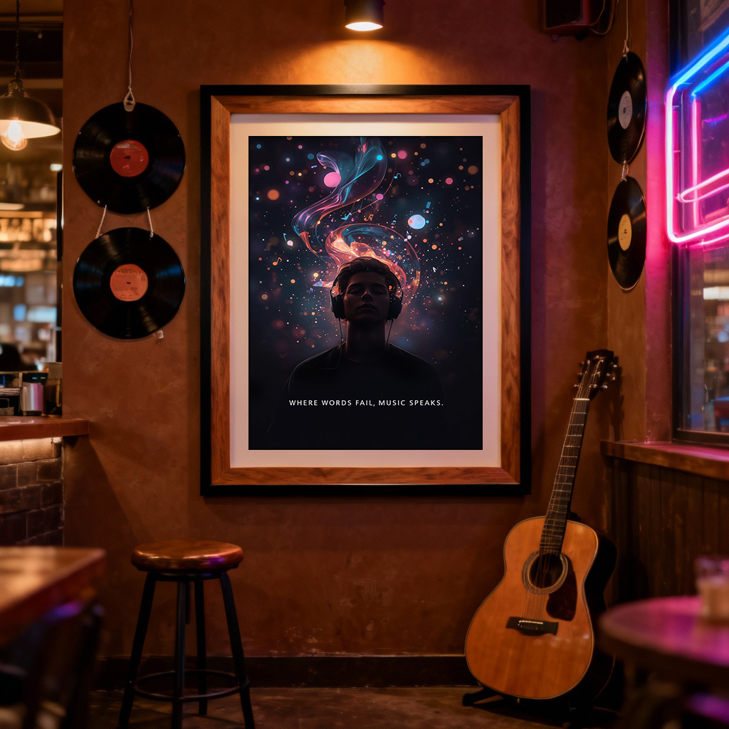 Where Words Fail, Music Speaks – Aesthetic Wall Art