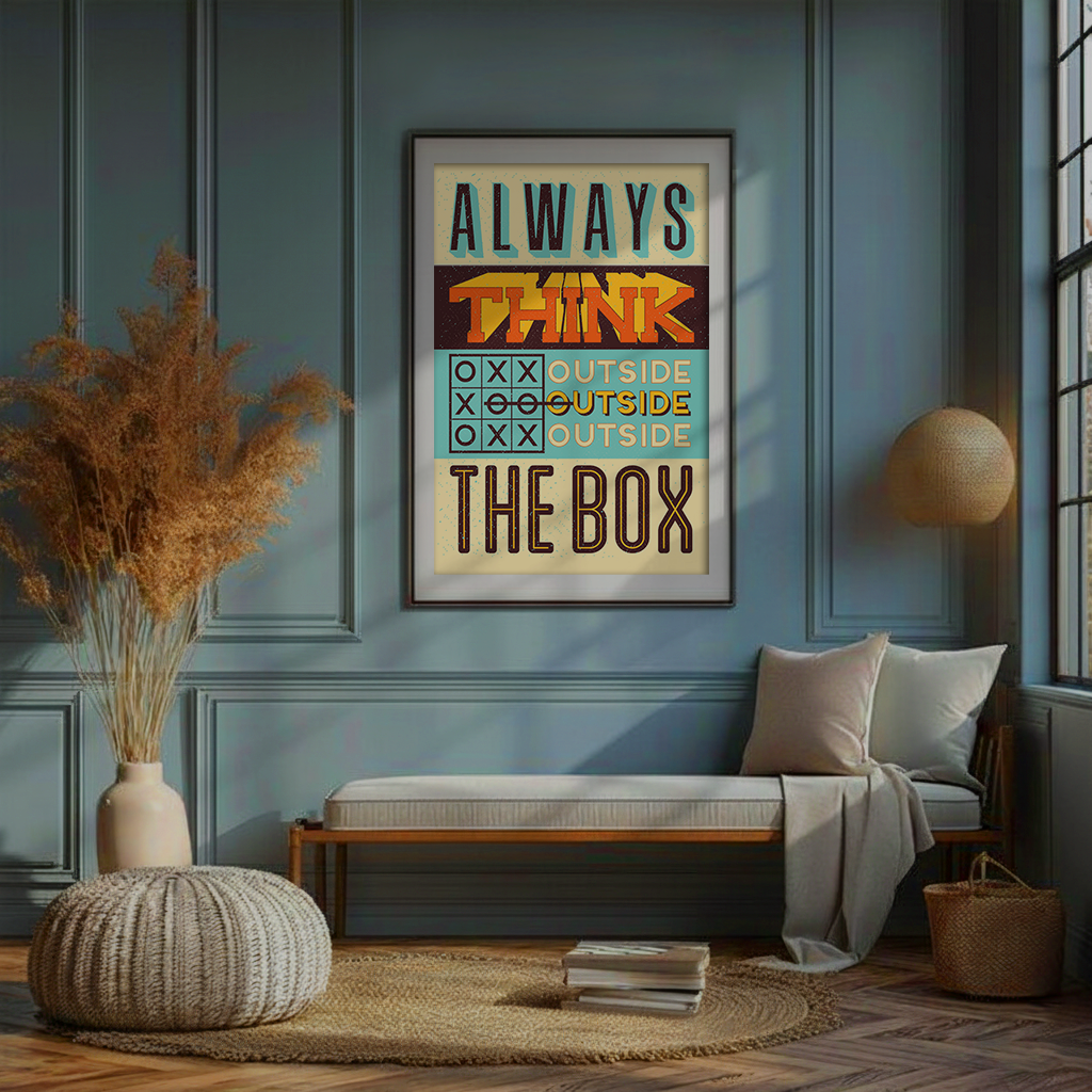 Think Outside the Box - Typography art