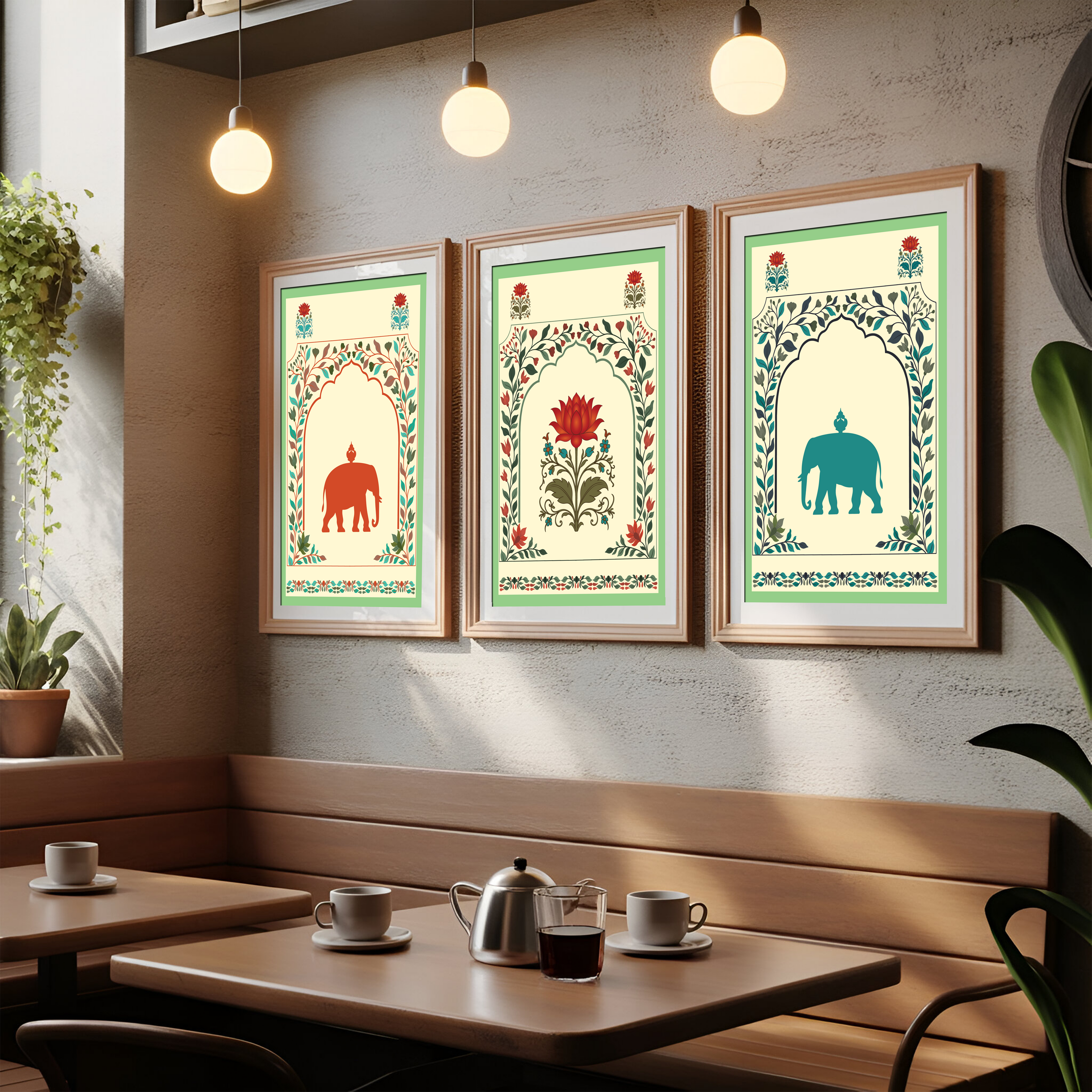 Royal Elephant Motif – Traditional Set of 3