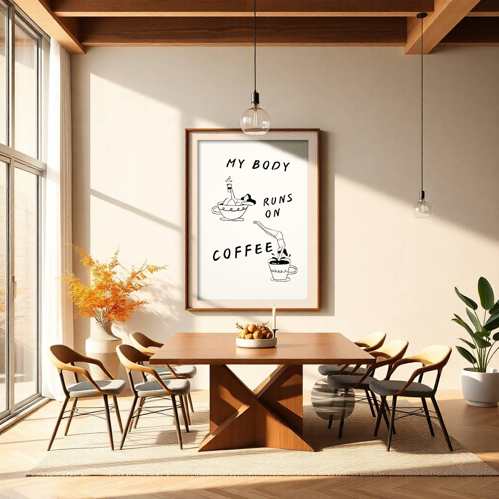 My Body Runs on Coffee (Brown)