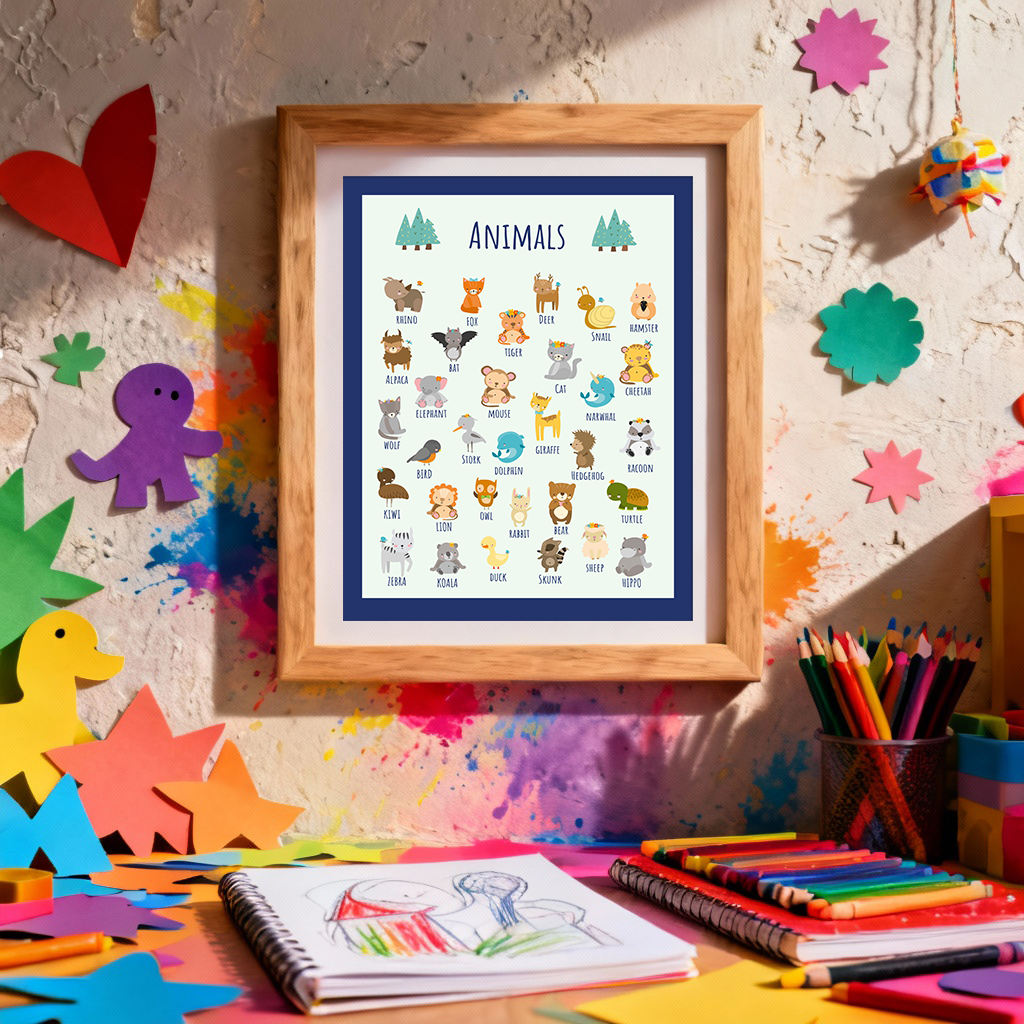 Cute Animals Alphabet Chart