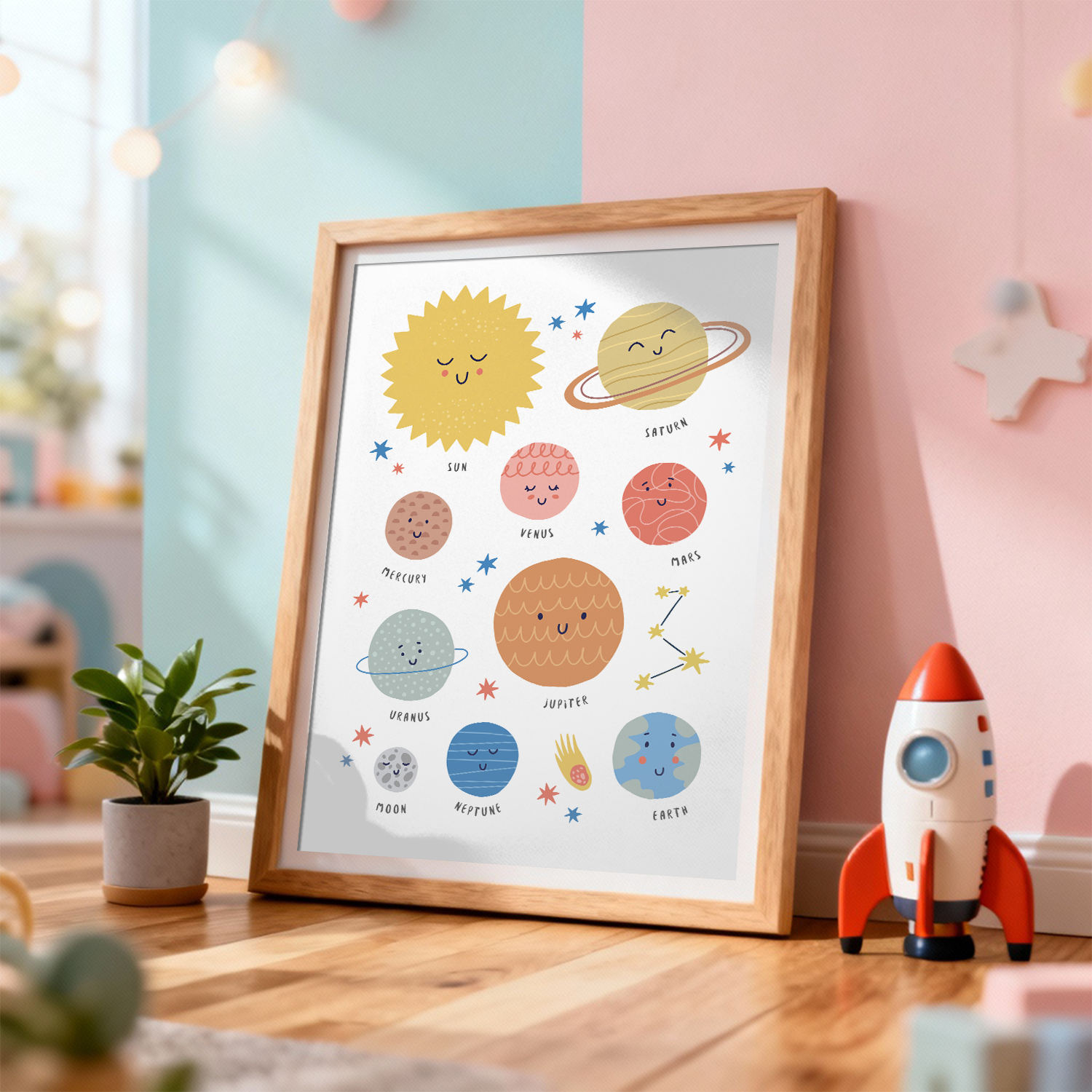 Cute Solar System Illustration