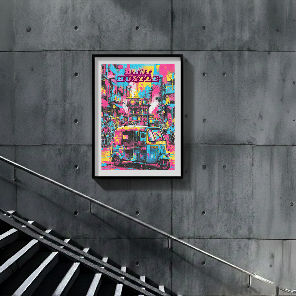 Desi Hustler Auto – Street Style Wall Art