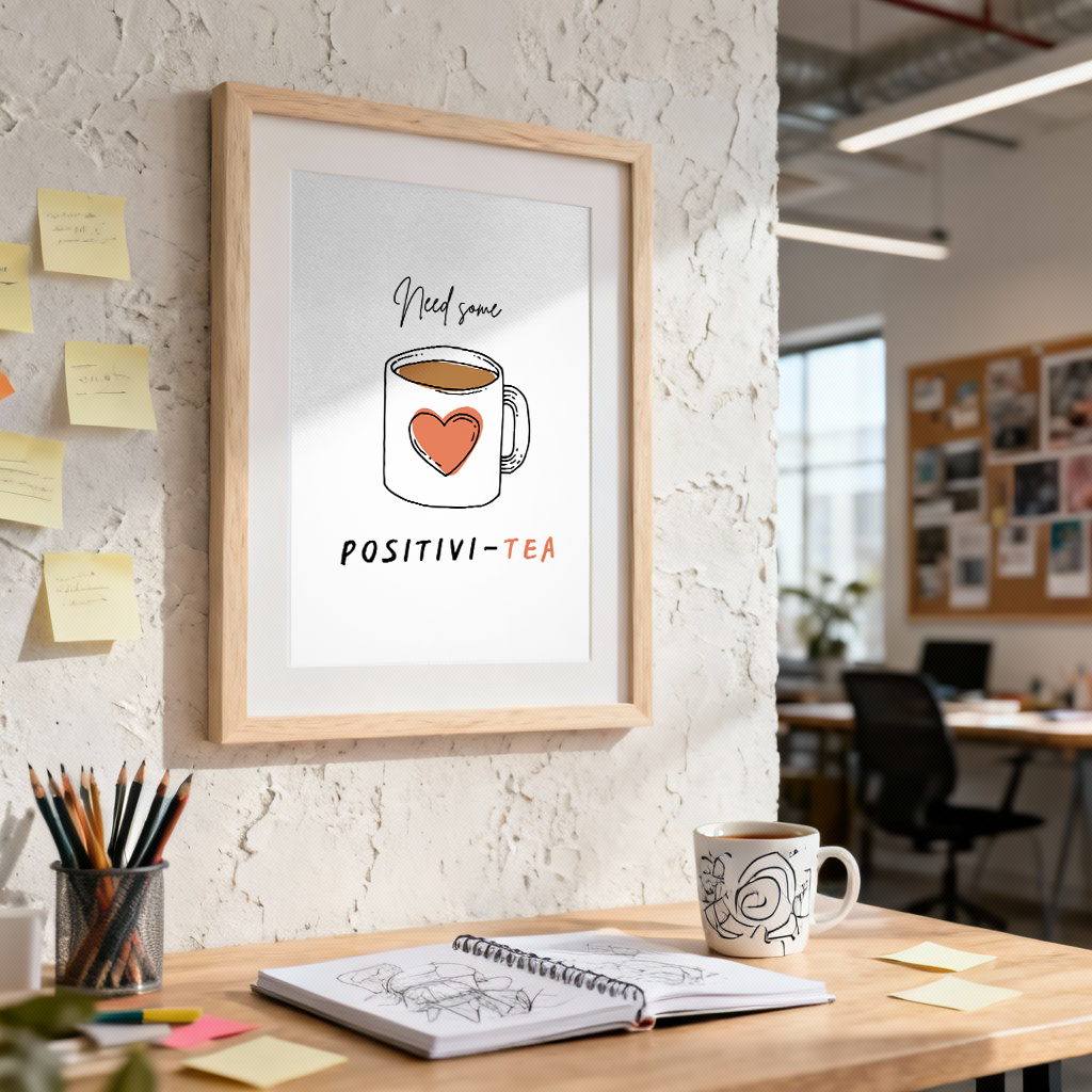 Need Some Positivi-Tea (Black & White)