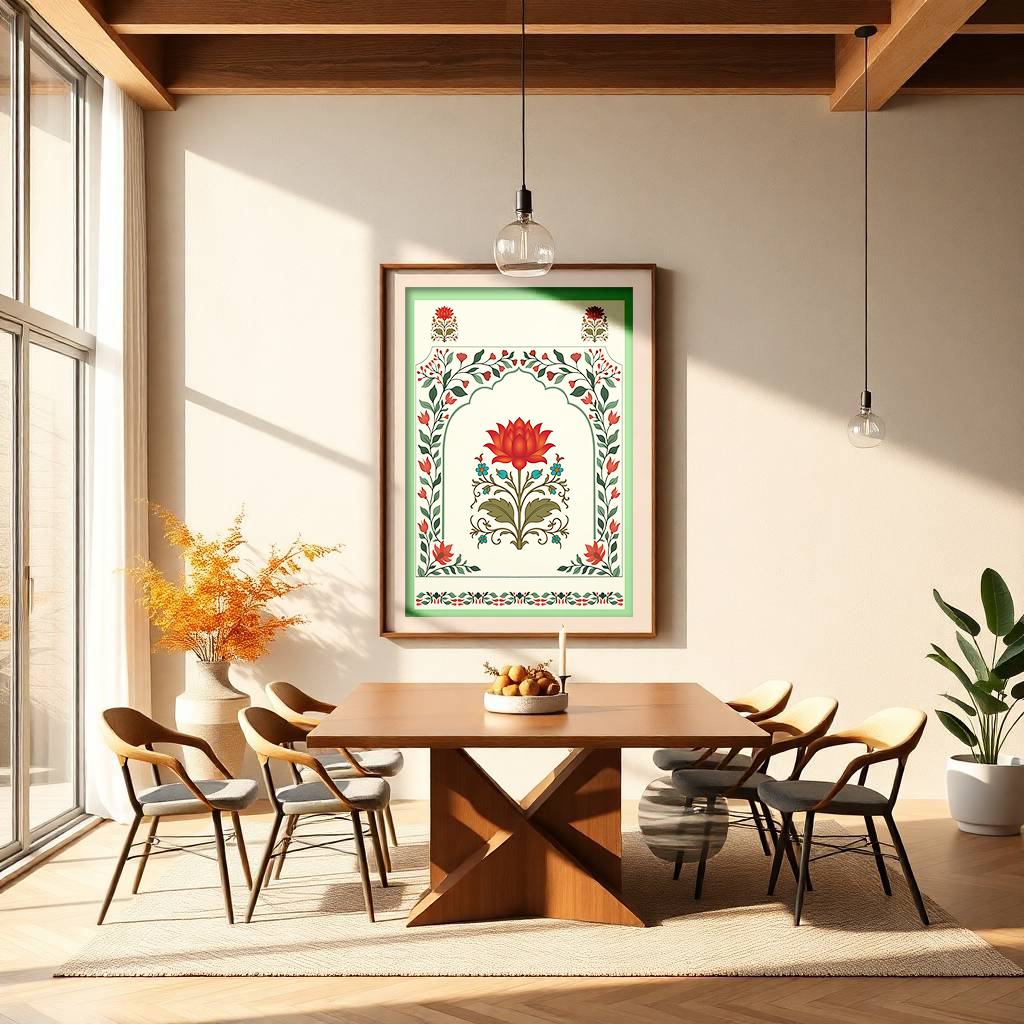 Lotus Floral Motif – Traditional Arch