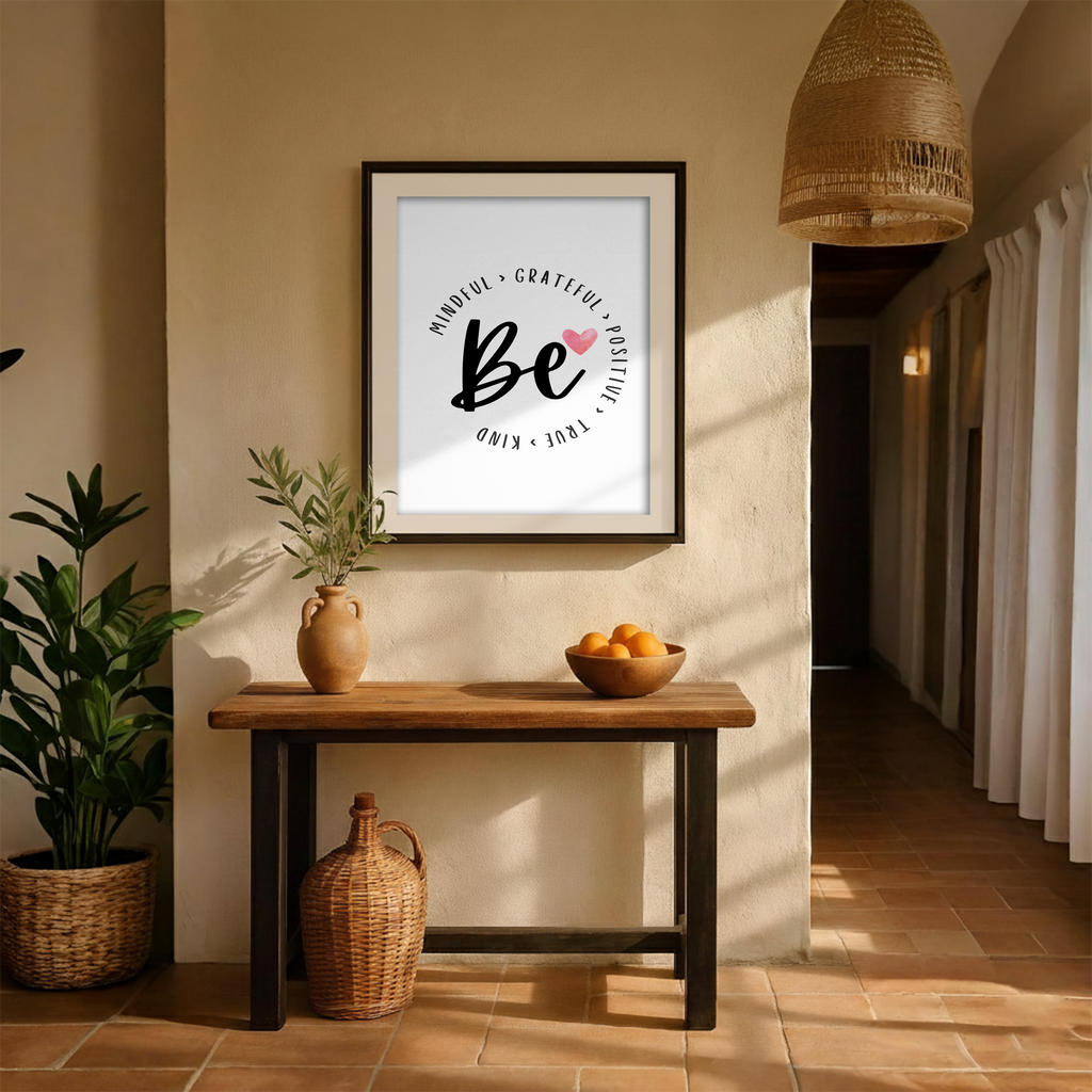 Be – Mindful, Grateful, Positive, True, Kind