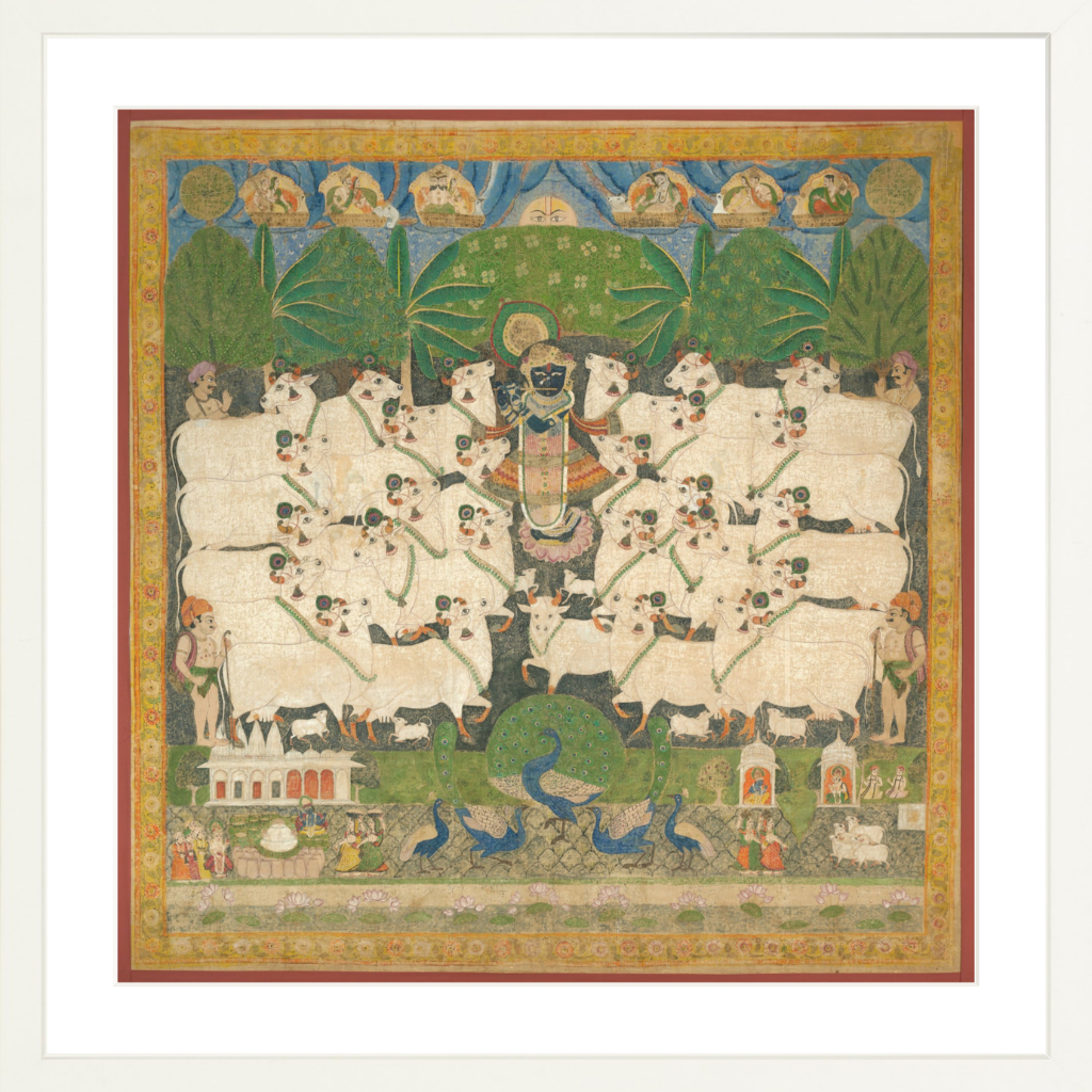 Gopashtami – Krishna with Sacred Cows (Pichwai Art)