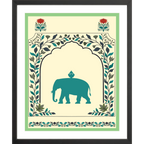 Royal Elephant Motif – Teal Variant