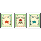 Royal Elephant Motif – Traditional Set of 3