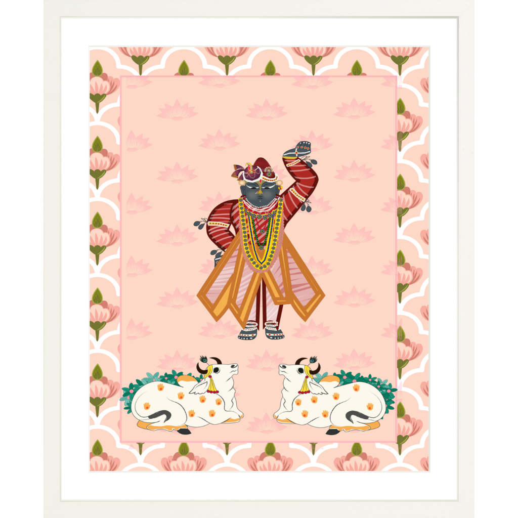 Shrinathji Lotus Pichwai Portrait