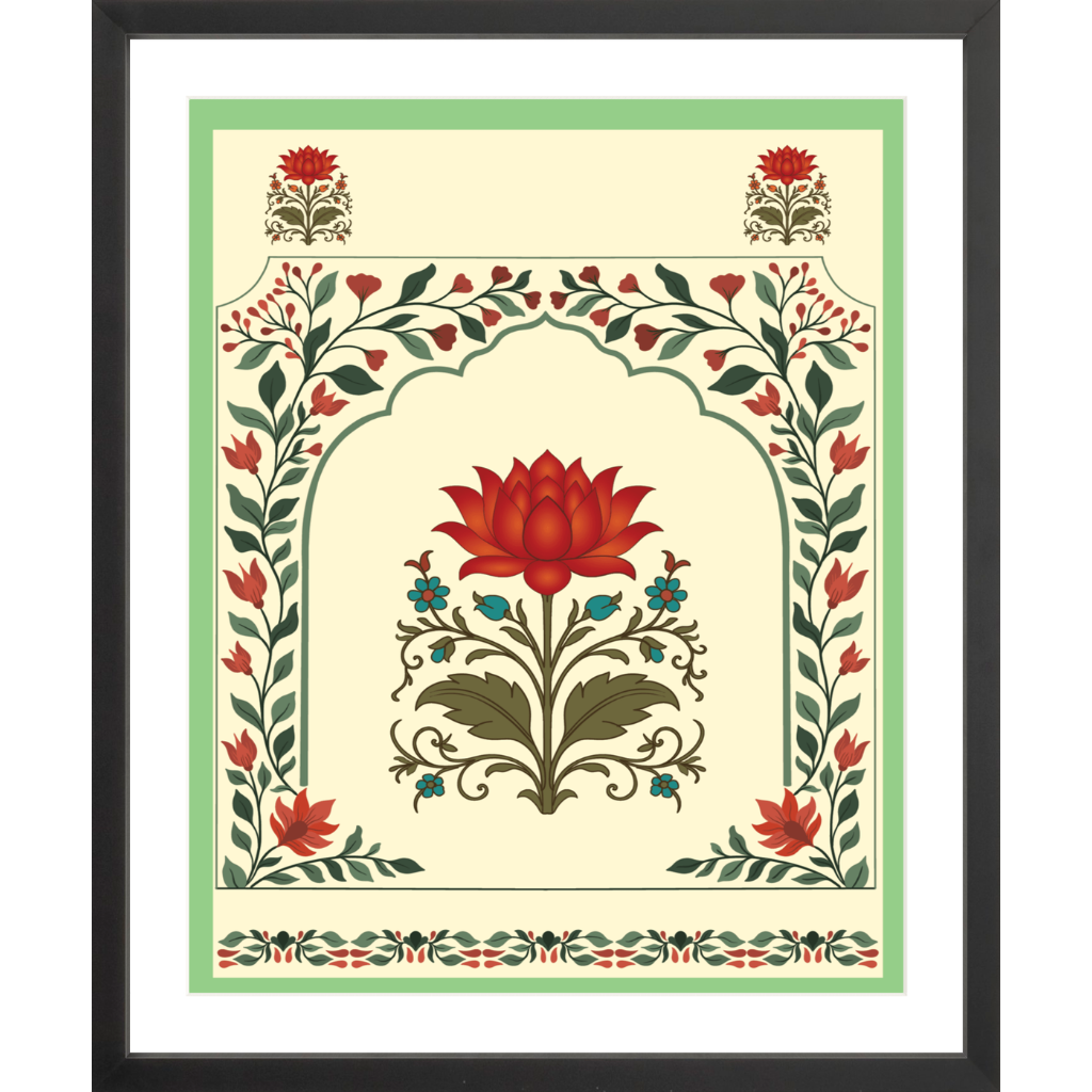 Lotus Floral Motif – Traditional Arch