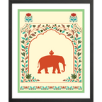 Royal Elephant Motif – Vermilion Variant