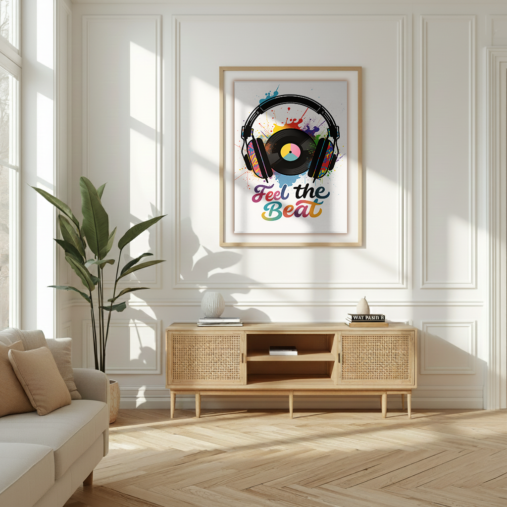 Feel the Beat - Color Splash Music Poster