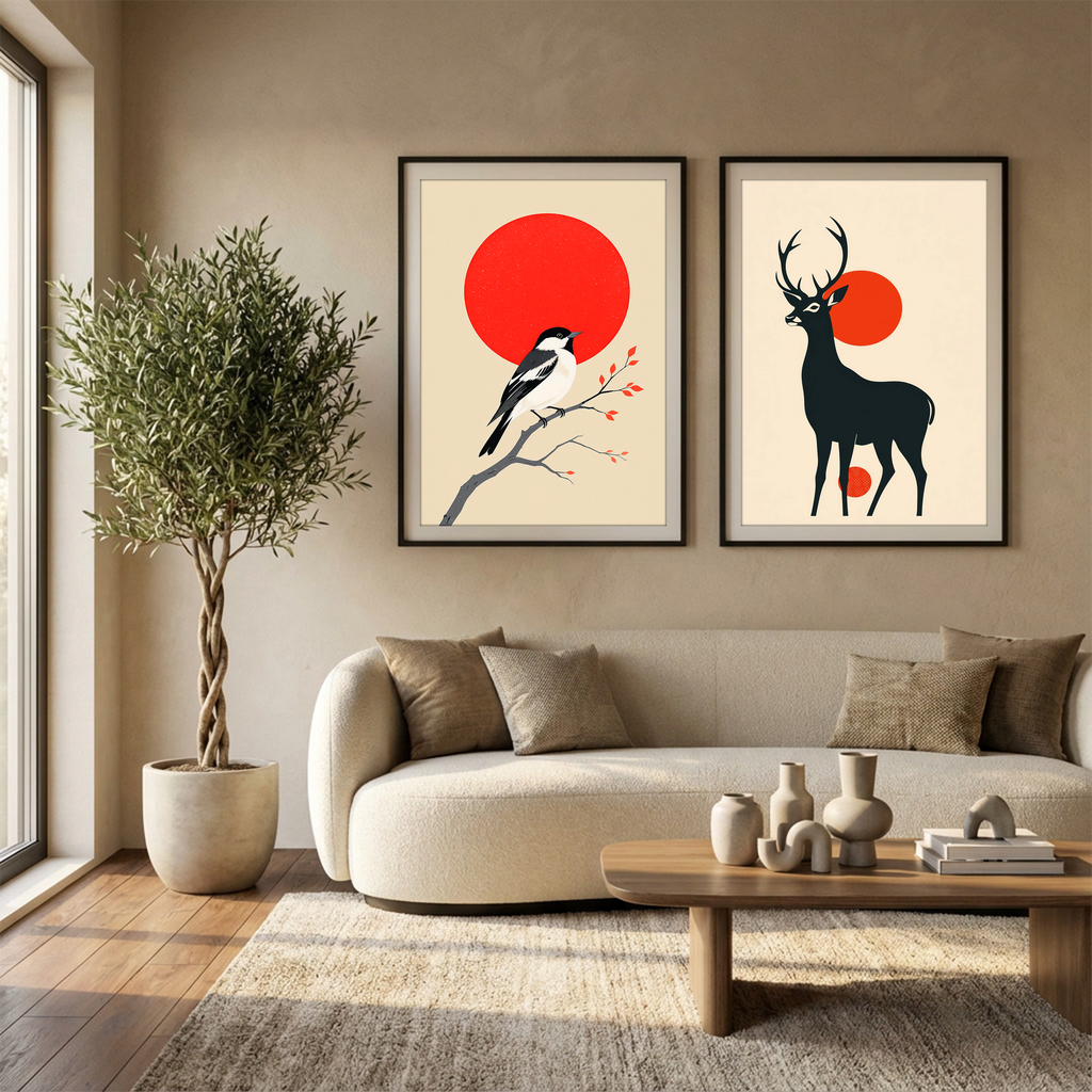 Sunlit Wildlife – Set of 2