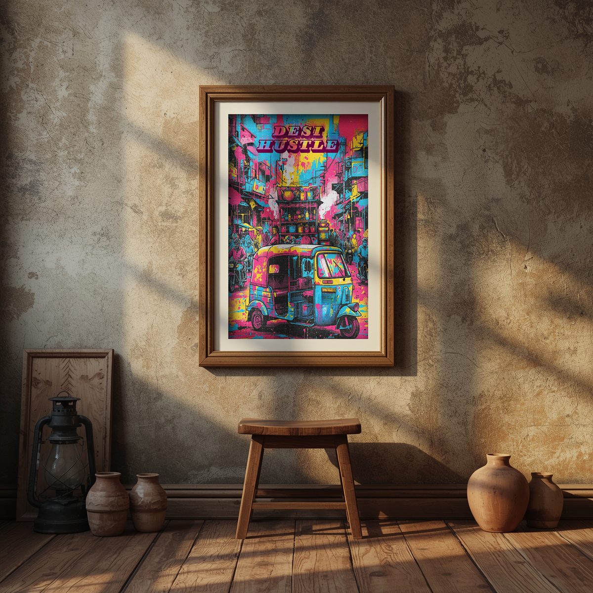 Desi Hustler Auto – Street Style Wall Art