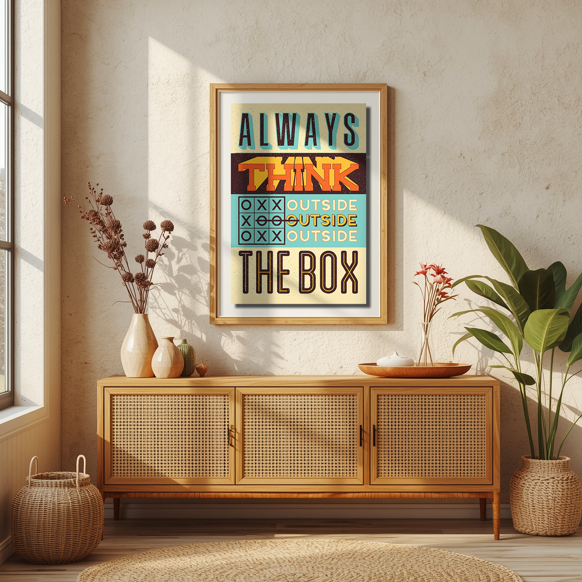 Think Outside the Box - Typography art