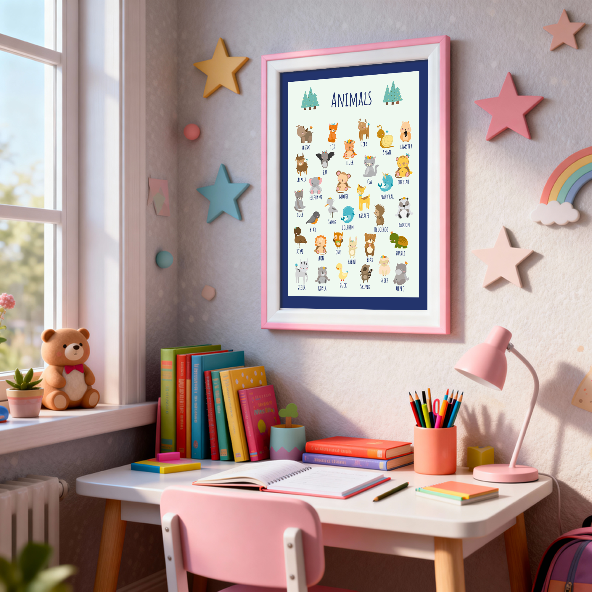 Cute Animals Alphabet Chart