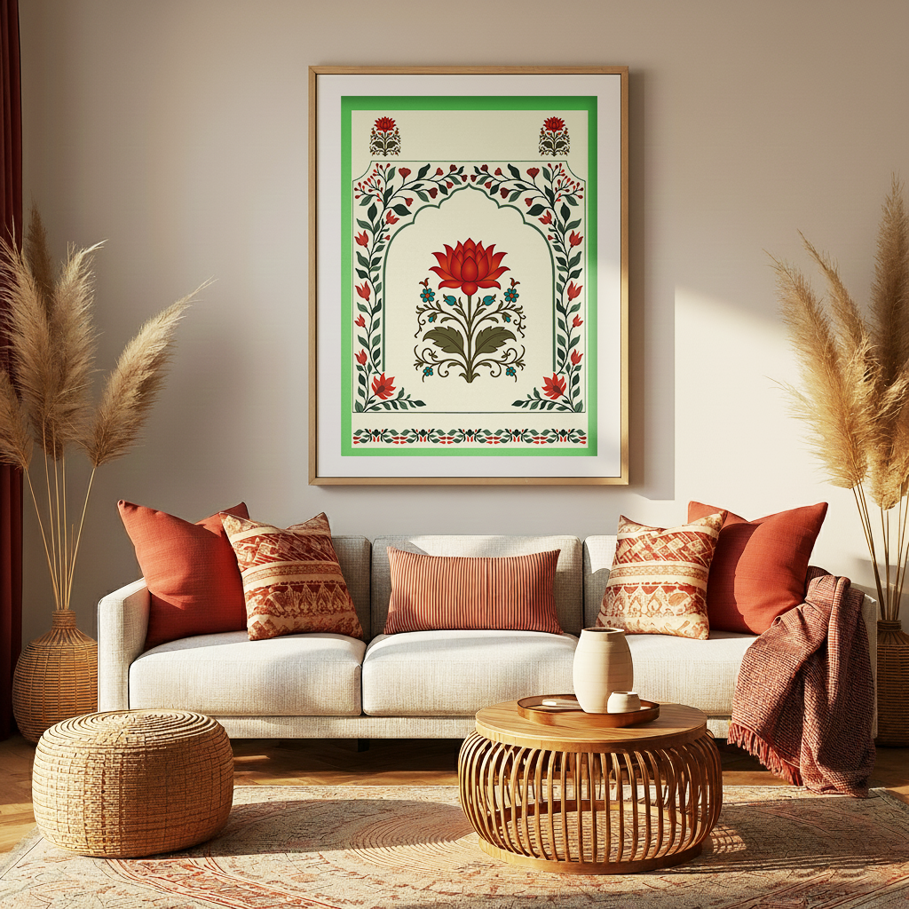 Lotus Floral Motif – Traditional Arch