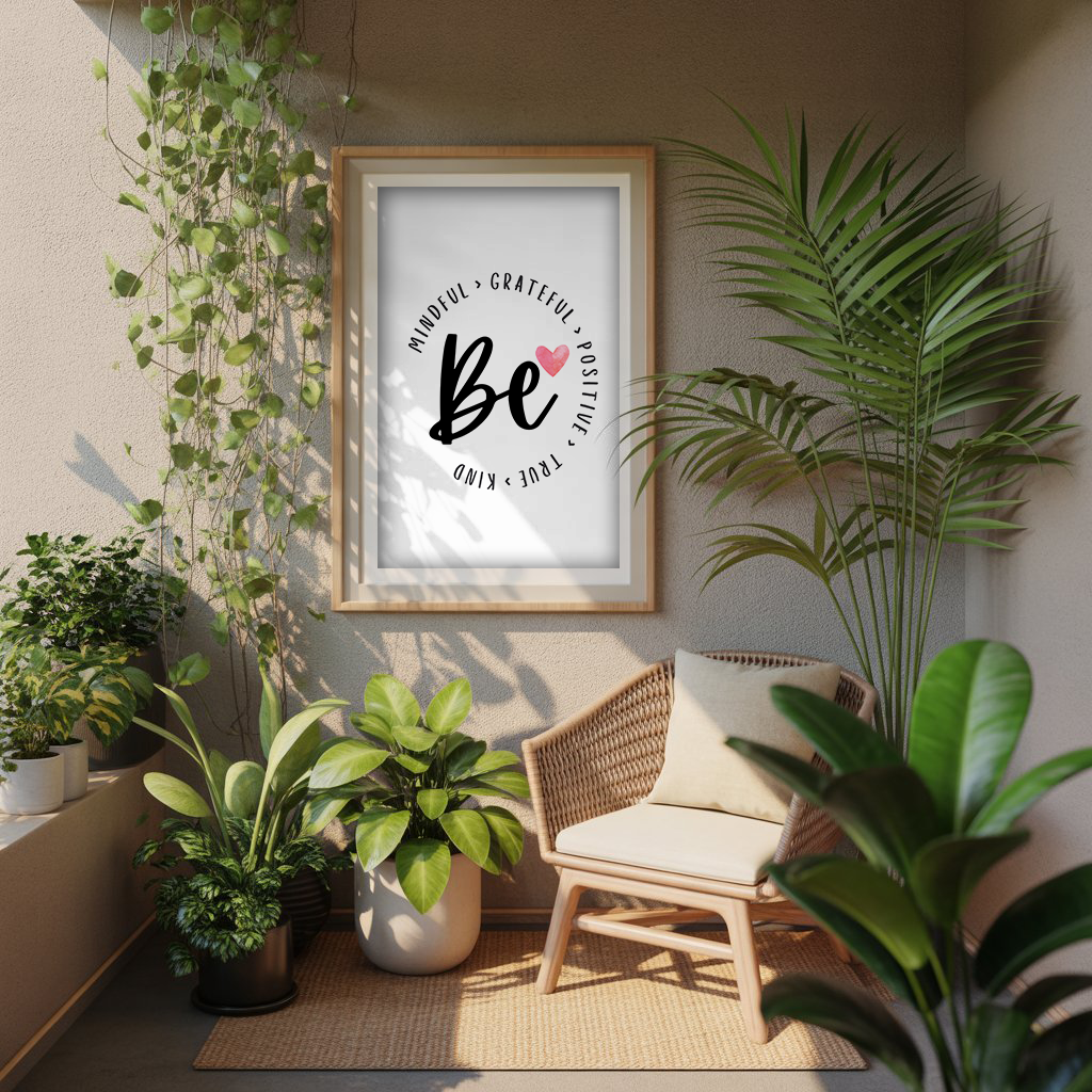 Be – Mindful, Grateful, Positive, True, Kind