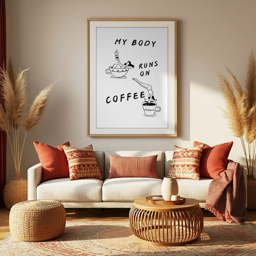 My Body Runs on Coffee (White)