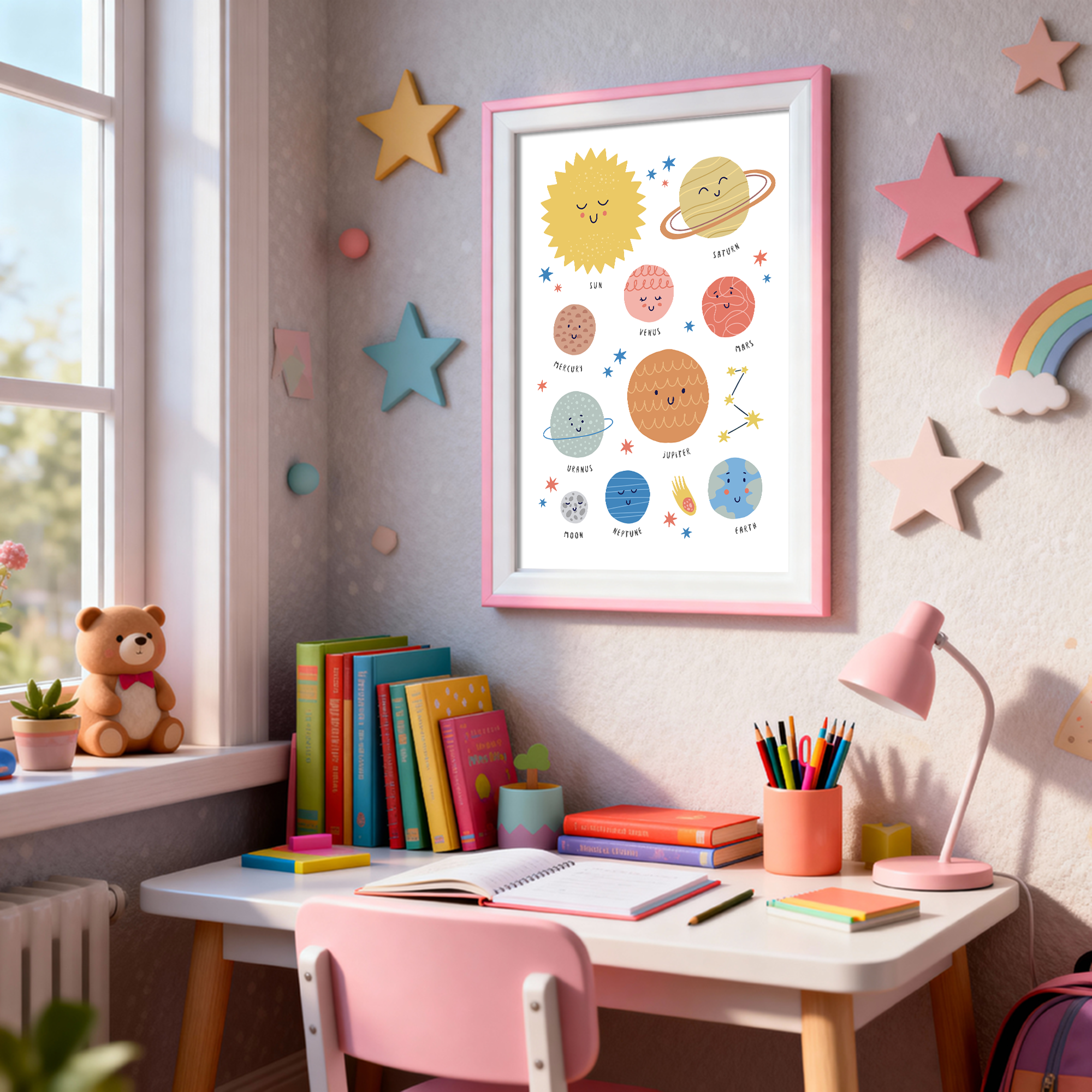 Cute Solar System Illustration