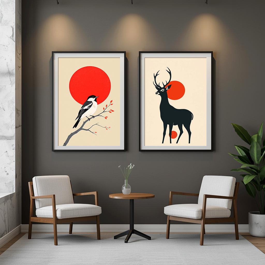 Sunlit Wildlife – Set of 2