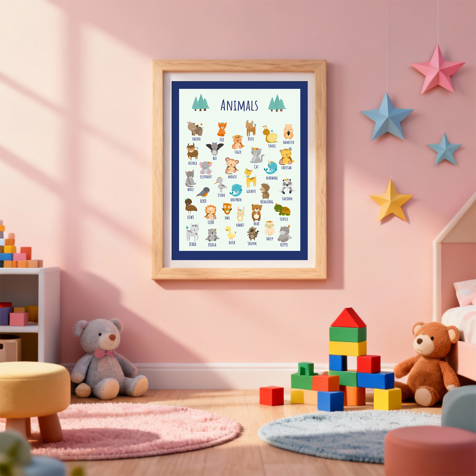 Cute Animals Alphabet Chart