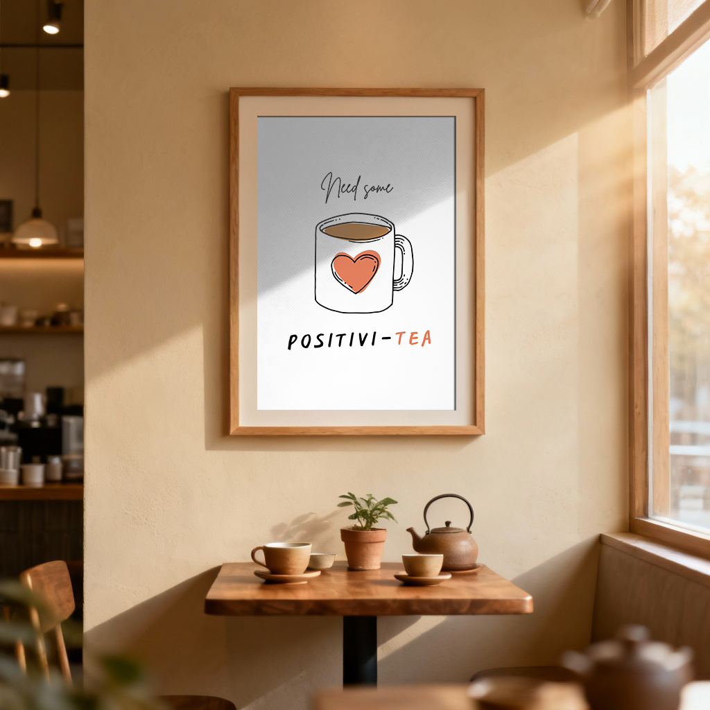 Need Some Positivi-Tea (Black & White)