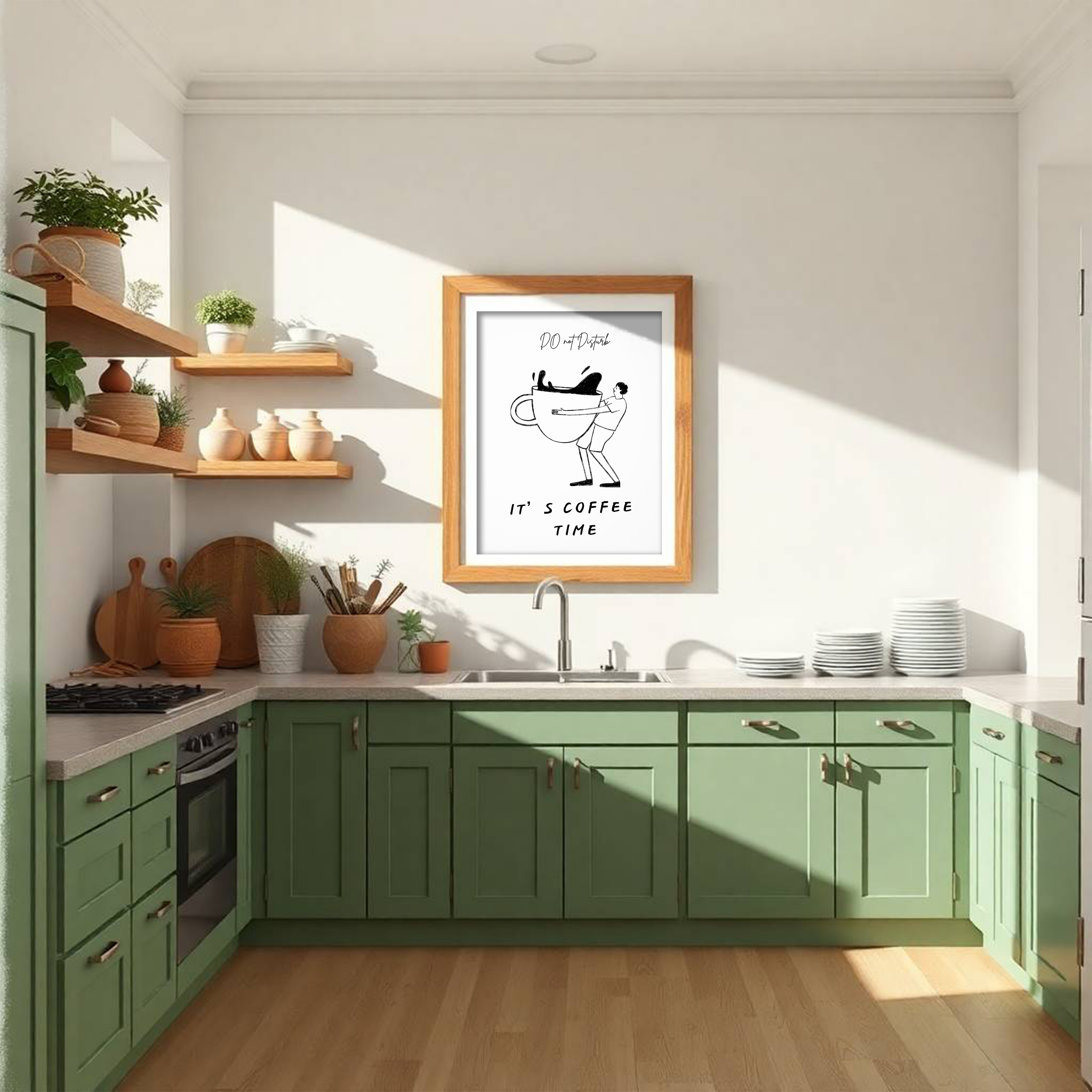 Do Not Disturb– It's Coffee Time (Black & White)