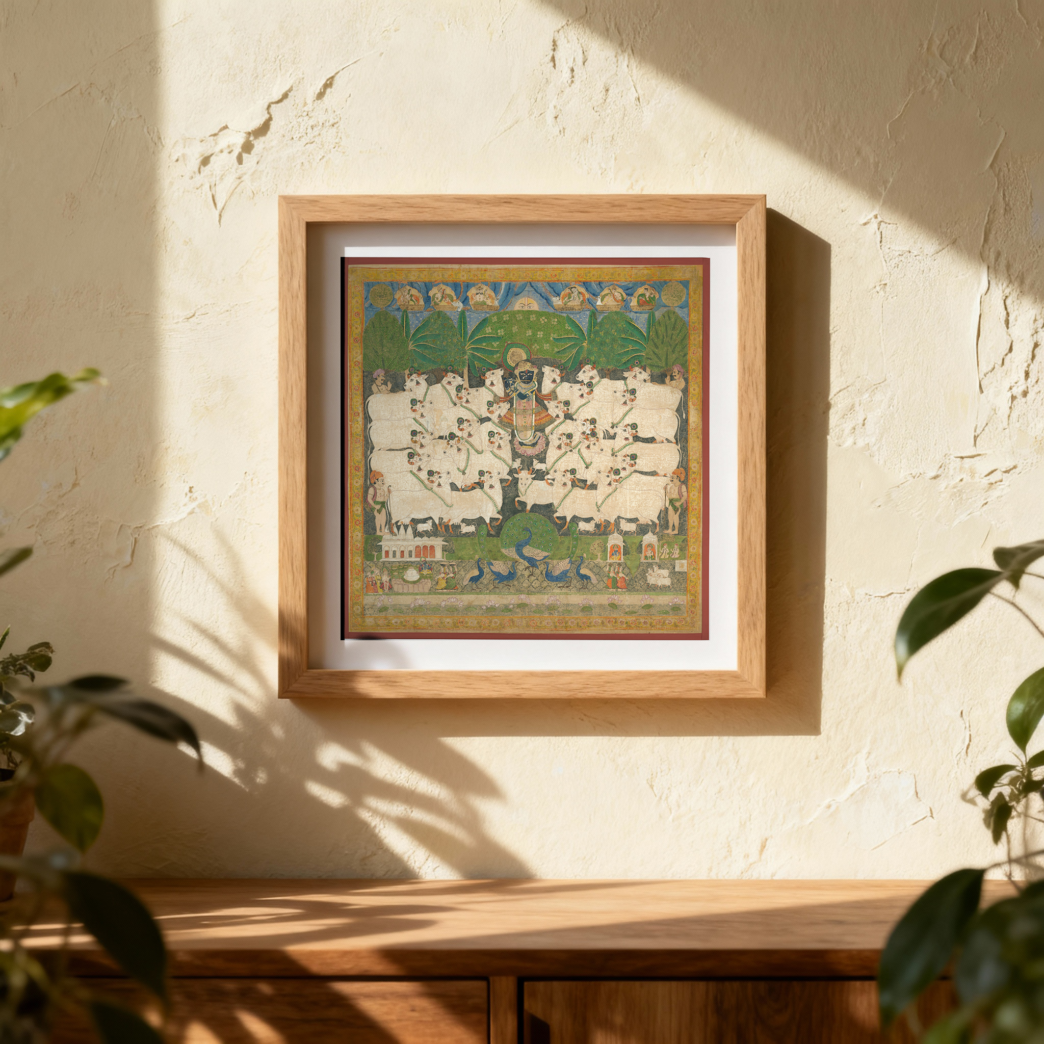 Gopashtami – Krishna with Sacred Cows (Pichwai Art)