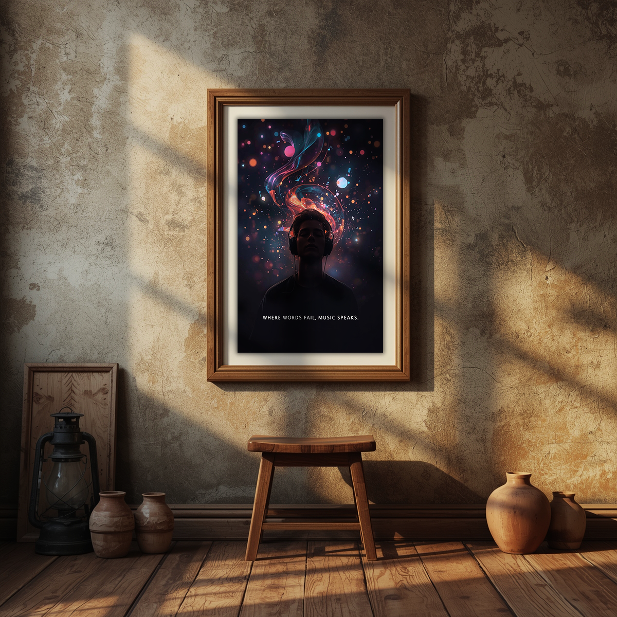 Where Words Fail, Music Speaks – Aesthetic Wall Art