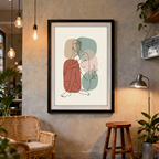 Sitting Nude Line Art