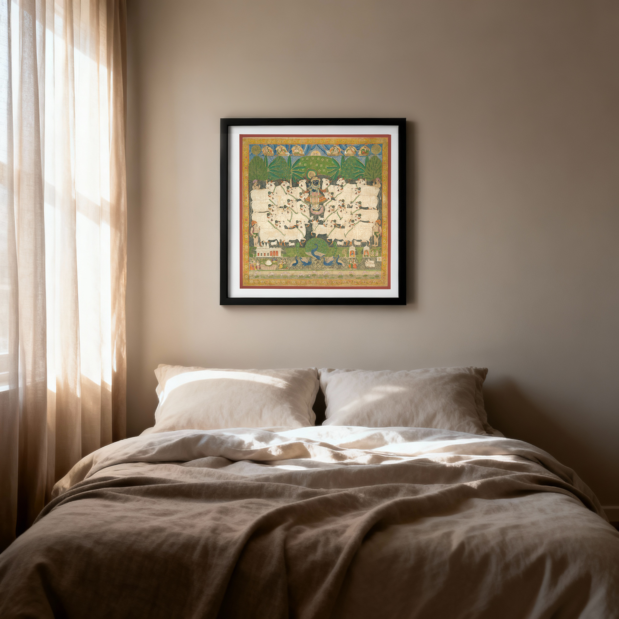 Gopashtami – Krishna with Sacred Cows (Pichwai Art)