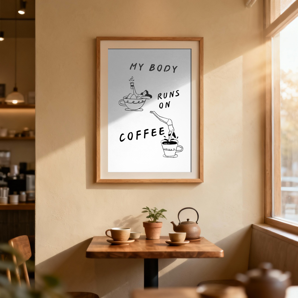 My Body Runs on Coffee (White)