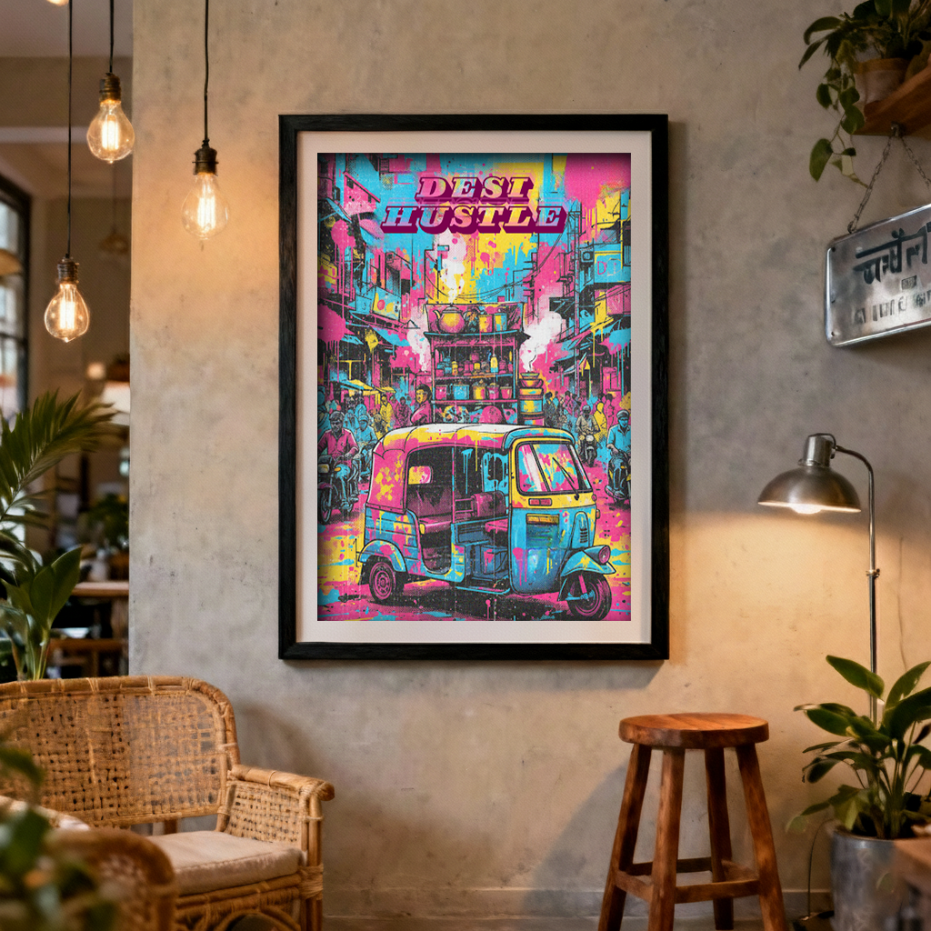 Desi Hustler Auto – Street Style Wall Art