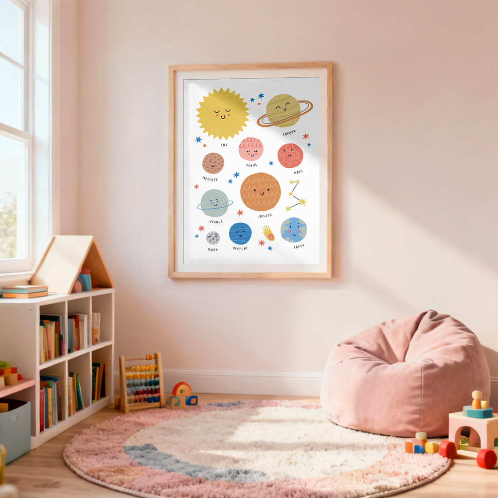 Cute Solar System Illustration