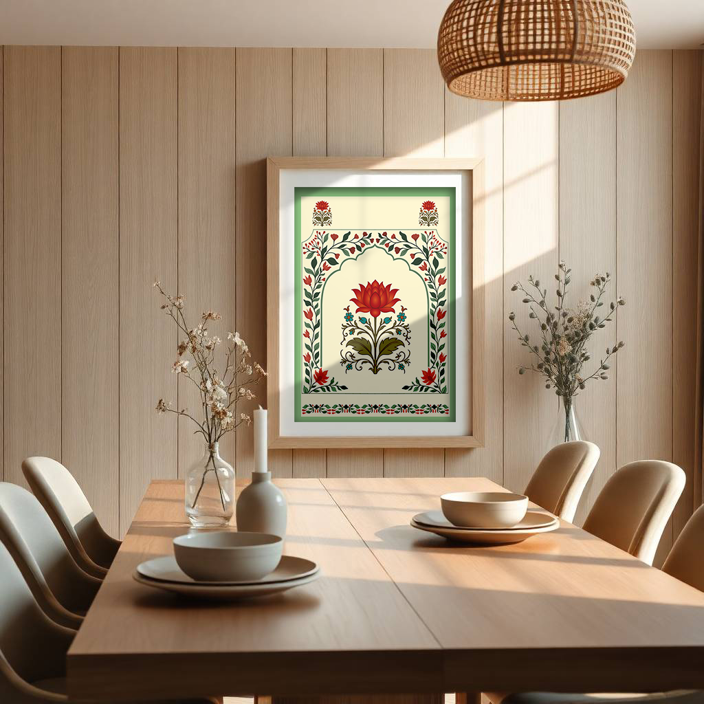 Lotus Floral Motif – Traditional Arch