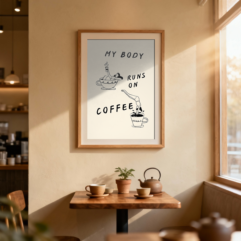 My Body Runs on Coffee (Brown)