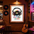Feel the Beat - Color Splash Music Poster