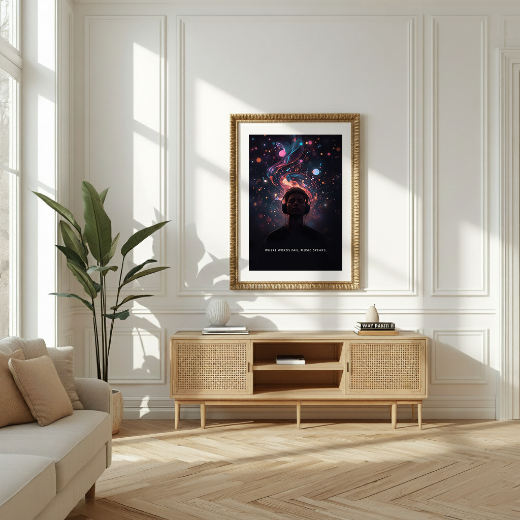Where Words Fail, Music Speaks – Aesthetic Wall Art