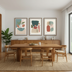 Abstract Minimal Line Art – Set of 3 Wall Frames