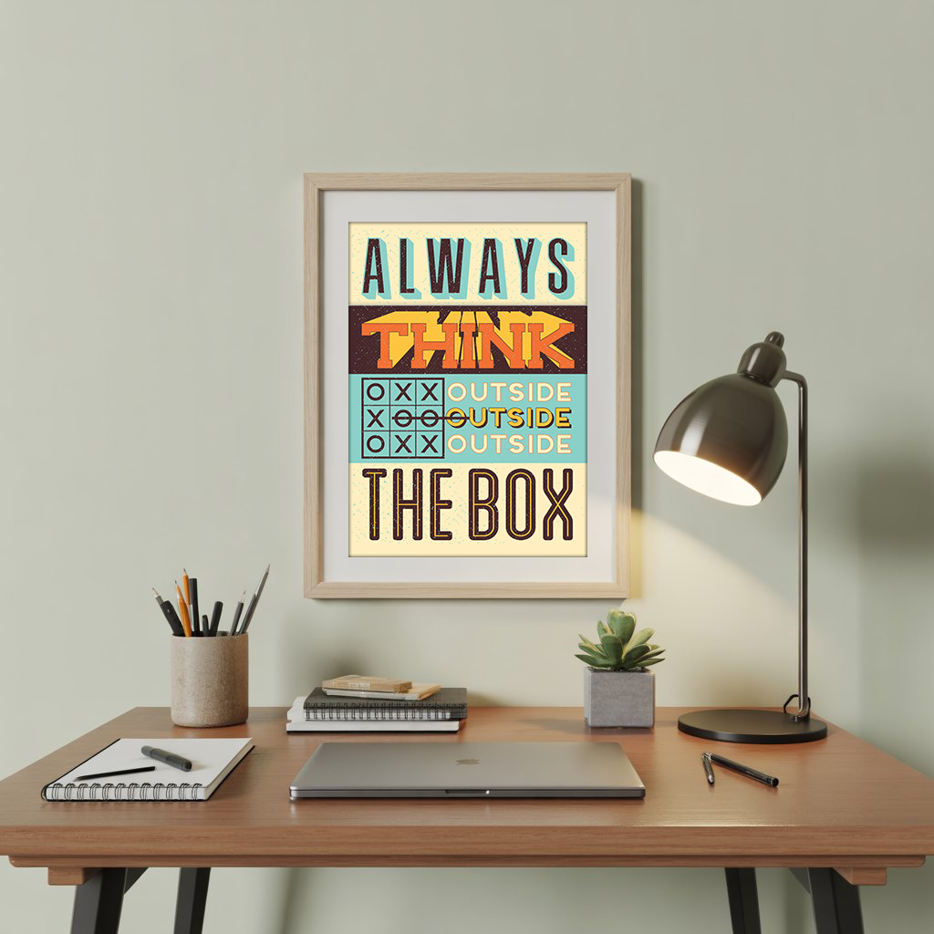 Think Outside the Box - Typography art