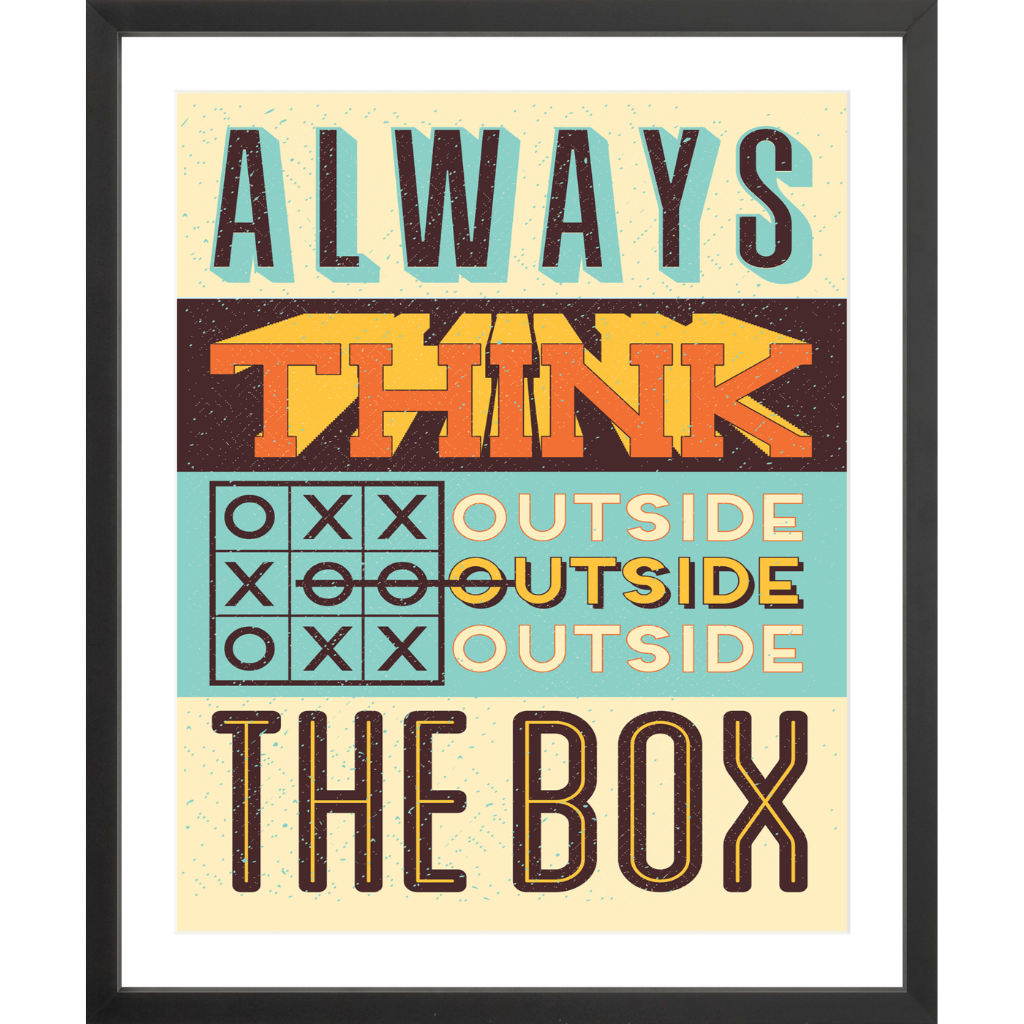 Think Outside the Box - Typography art