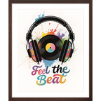 Feel the Beat - Color Splash Music Poster