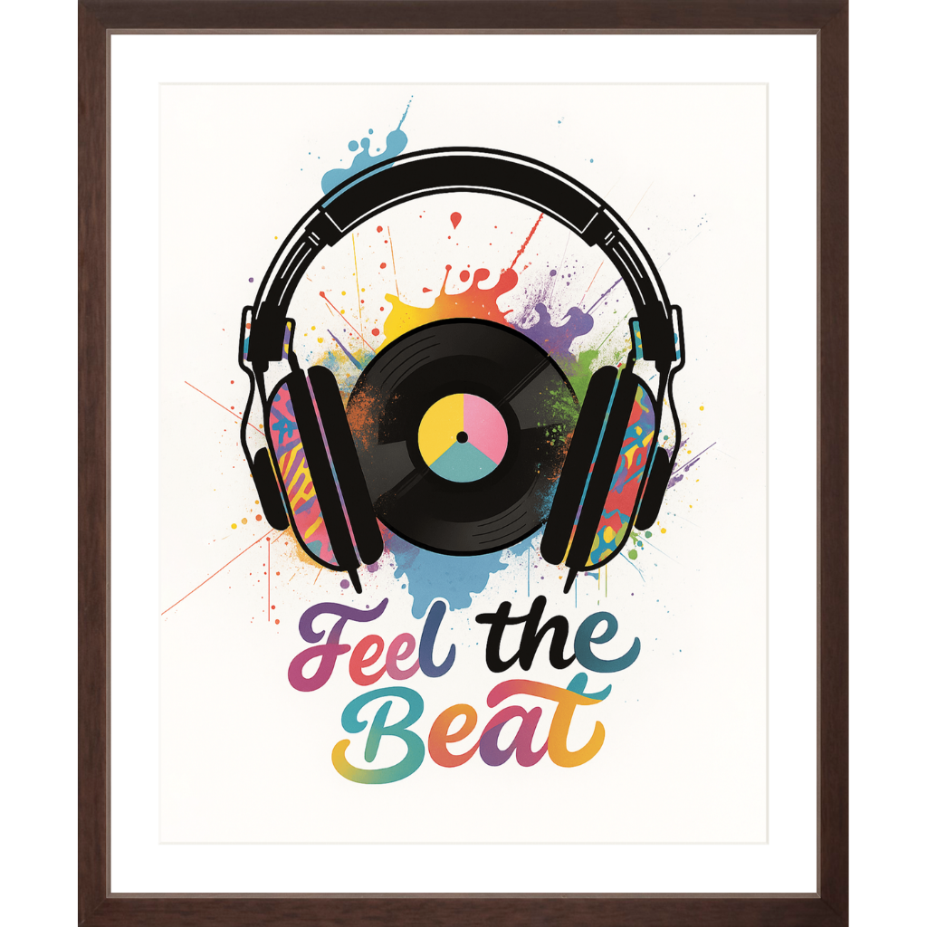 Feel the Beat - Color Splash Music Poster