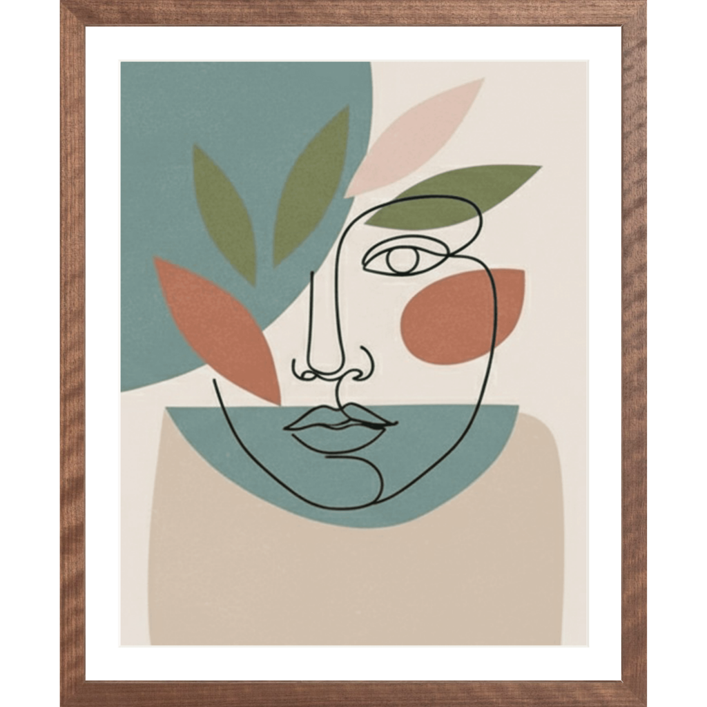 Abstract Face Line Drawing