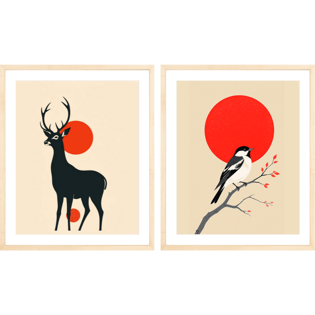 Sunlit Wildlife – Set of 2