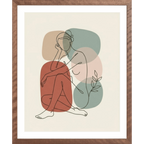 Sitting Nude Line Art