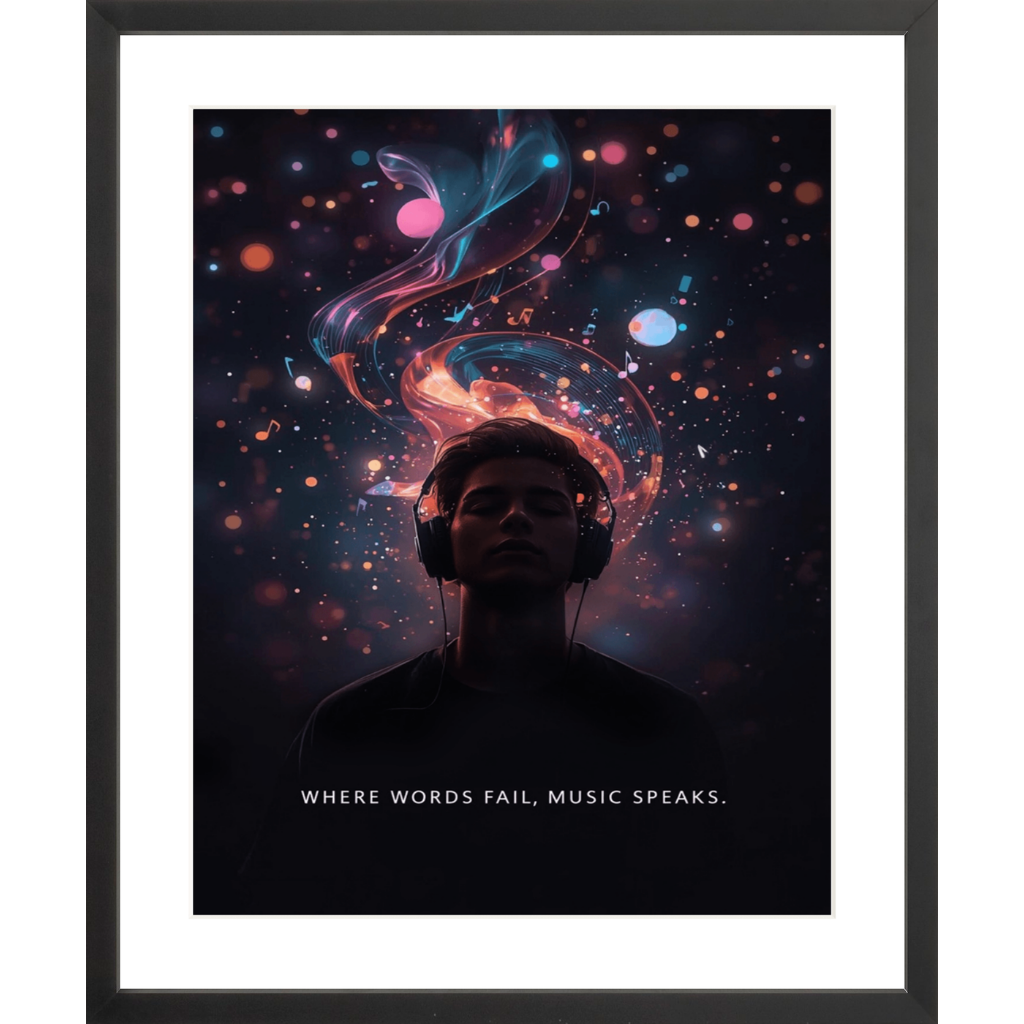 Where Words Fail, Music Speaks – Aesthetic Wall Art
