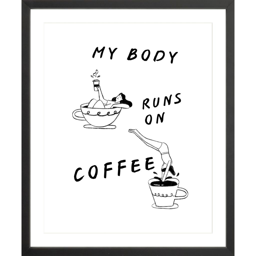 My Body Runs on Coffee (White)